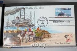 Us 1996-1997 Collection Pugh Peinte à la Main de 60 FDC dans un Album Lighthouse