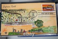 Us 1996-1997 Collection Pugh Peinte à la Main de 60 FDC dans un Album Lighthouse