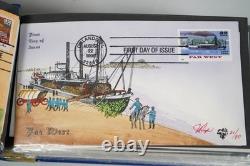 Us 1996-1997 Collection Pugh Peinte à la Main de 60 FDC dans un Album Lighthouse