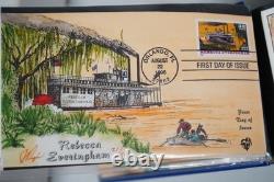 Us 1996-1997 Collection Pugh Peinte à la Main de 60 FDC dans un Album Lighthouse