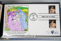 Us 1996-1997 Collection Pugh Peinte à la Main de 60 FDC dans un Album Lighthouse