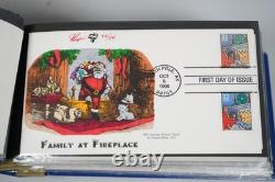 Us 1996-1997 Collection Pugh Peinte à la Main de 60 FDC dans un Album Lighthouse