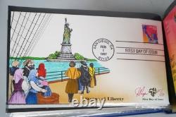 Us 1996-1997 Collection Pugh Peinte à la Main de 60 FDC dans un Album Lighthouse