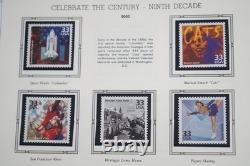 Us 2000-2001 Collection de plus de 160 timbres, 20 feuillets et 1 livret dans un album White Ace