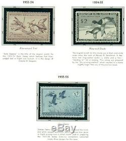 Us Duck Stamp Collection # Rw1-73, Complété En 2006, Nh Dans L'album Scott $ 5,779