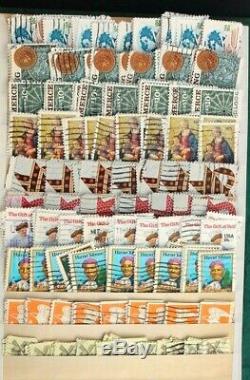 Us Old Stamp Collection 6,500+ Utilisé Dans Des Conditions Extrêmement Overstuffed Stock Livre Album