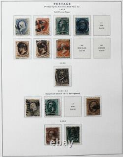 Us Stamp Collection In Old Schaubek Album 1800s-1930s Scott Valeur $5,000+