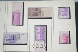 Us & Un Collection de 500+ Timbres avec Numéros de Plaque Tous Neufs Charnières / MnH