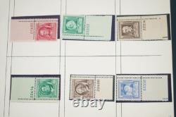 Us & Un Collection de 500+ Timbres avec Numéros de Plaque Tous Neufs Charnières / MnH