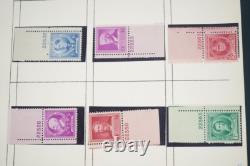 Us & Un Collection de 500+ Timbres avec Numéros de Plaque Tous Neufs Charnières / MnH