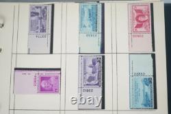 Us & Un Collection de 500+ Timbres avec Numéros de Plaque Tous Neufs Charnières / MnH