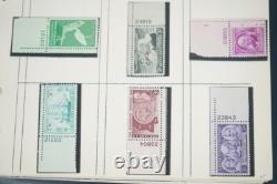 Us & Un Collection de 500+ Timbres avec Numéros de Plaque Tous Neufs Charnières / MnH