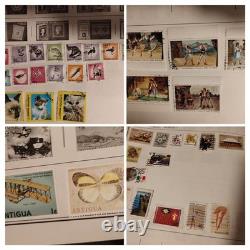 Vaste collection de timbres VTG, album deluxe Harris Statesman, lot de 1600 timbres, état excellent