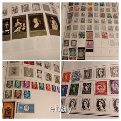 Vaste collection de timbres VTG, album deluxe Harris Statesman, lot de 1600 timbres, état excellent