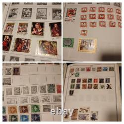 Vaste collection de timbres VTG, album deluxe Harris Statesman, lot de 1600 timbres, état excellent