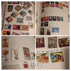 Vaste collection de timbres VTG, album deluxe Harris Statesman, lot de 1600 timbres, état excellent