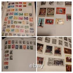 Vaste collection de timbres VTG, album deluxe Harris Statesman, lot de 1600 timbres, état excellent