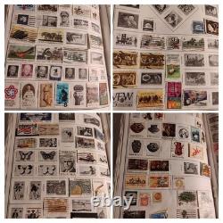 Vaste collection de timbres VTG, album deluxe Harris Statesman, lot de 1600 timbres, état excellent