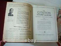Vintage 1968 Harris Citation Mondiale Album De Collection De Stamps Avec 2000 + Stamps