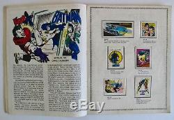 Vintage 1976 Officiel DC Super Hero Stamp Album Comic Book Tous Timbres Attached