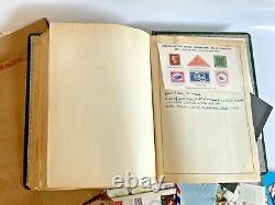 Vintage Collection De Timbres Dans Le Monde Entier Dans L'album Vieux Movealeaf Avec Boîte