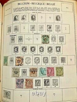 Vintage Supreme Global Stamp Album Collection Centaines De Timbres Usagés