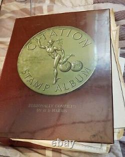Vintage Timbre Collection Citation Album-from I-m- 1000's Of Timbres- Sans Recherche