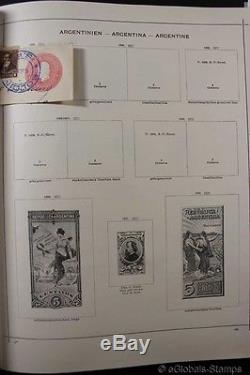 Worldwide Classic Schaubek Album Avec Gold Pages Stamp Collection Fine Sale