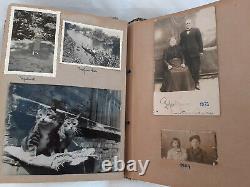 Wwii Era Allemand Family Photograph Album, Inc. Hj, Armée, Cartes Postales, Timbres