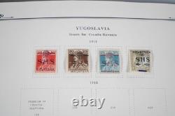 Yougoslavie 1918-1957 Collection de 625+ timbres neufs et utilisés dans un album Scott